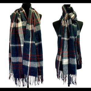 NAVY Cream Red Green Long Fluffy Warm Scarf 💥